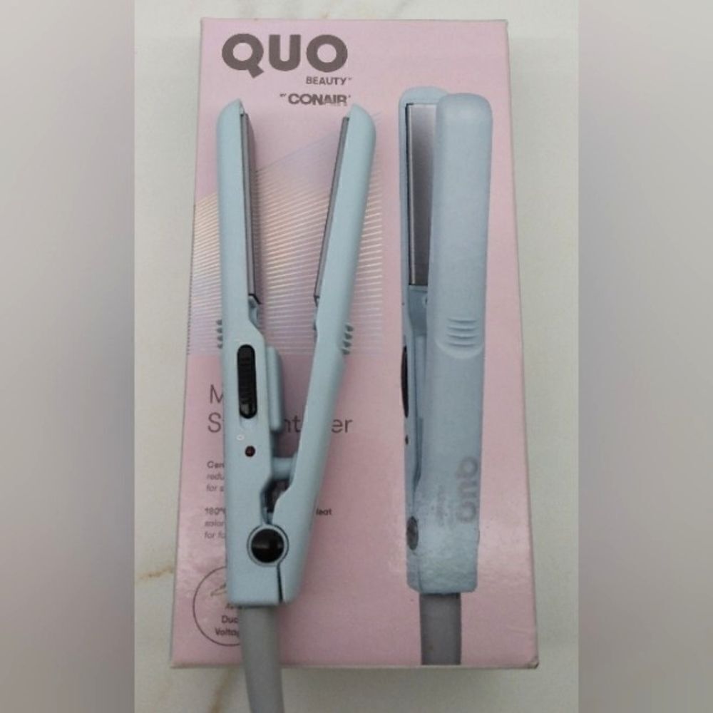Conair Quo Ceramic Hair Straightener Travel Size New!